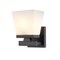 Z-Lite Astor 1 Light Wall Sconce, Matte Black & Etched Opal 1937-1S-MB - alternate 1